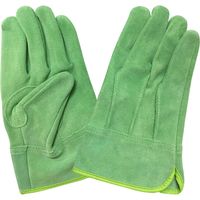 エースグローブ 作業手袋 牛革製 グリーン 女性用Sサイズ 現場系女子 AG2552 1双（直送品）