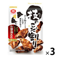 亀田製菓　技のこだ割り　3袋　おつまみ　せんべい