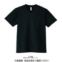 トムス ドライVネックTシャツ ブラック S 00337-AVT-005-S 1セット(2枚)（直送品）