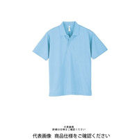 STONE  ライトブルー　ポロシャツ glimmer ポロシャツ 大きいサイズ メンズ 半袖 レディース