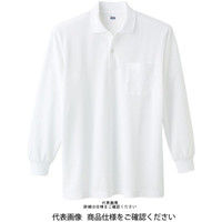 トムス T/C長袖ポロシャツ（ポケット付） ホワイト 00169-VLP-001