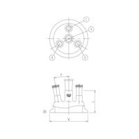 旭製作所 四ツ口カバー 3962ー120ー4ー5Lー4M3Mー9 1個 62-2115-45（直送品）