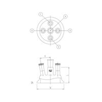 旭製作所 五ツ口カバー 3962ー150ー5ー6Lー4Lー9 1個 62-2115-49（直送品）