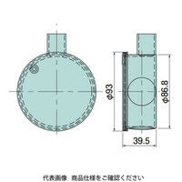 日動電工 カチコネ丸ボックス16 ホワイト HI R16ZWHW 1セット(15ケ)（直送品）
