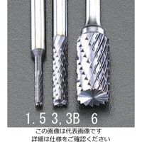 エスコ 6x 13mm/3mm軸 [Coated]超硬バー EA819PE-6 1セット(3本)（直送品）