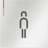 フジタ 会社向けグレーピンク B-NT1-0104男子トイレ 平付型アルミ（直送品）