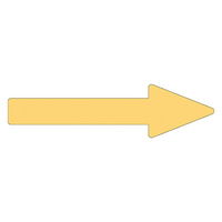 日本緑十字社 配管識別方向表示ステッカー 「→(蛍光オレンジ)」 貼矢27 193127 1組(10枚) 61-3408-58（直送品）