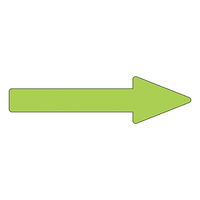 アズワン 配管識別方向表示ステッカー 「→（蛍光緑）」 貼矢21 193321 1組（10枚） 61-3408-64（直送品）