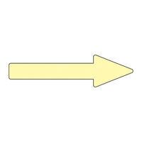 日本緑十字社 配管識別方向表示ステッカー 「→(蛍光黄)」 貼矢26 193426 1組(10枚) 61-3408-69（直送品）