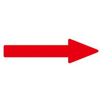 アズワン 配管識別方向表示ステッカー 「→（赤）」 貼矢81 193581 1組（10枚） 61-3408-72（直送品）