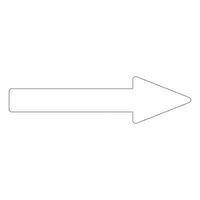 日本緑十字社 配管識別方向表示ステッカー 「→(白)」 貼矢86 193686 1組(10枚) 61-3408-76（直送品）