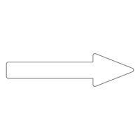 日本緑十字社 配管識別方向表示ステッカー 「→(白)」 貼矢87 193787 1組(10枚) 61-3408-79（直送品）