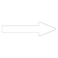 日本緑十字社 配管識別方向表示ステッカー 「→(白)」 貼矢89 193189 1組(10枚) 61-3408-93（直送品）