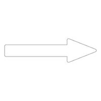 日本緑十字社 配管識別方向表示ステッカー 「→(白)」 貼矢90 193290 1組(10枚) 61-3409-05（直送品）