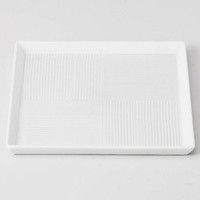 西海陶器 白磁市松 13.5cm正角プレート 12832 3個（直送品）