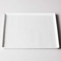 西海陶器 白磁市松 21cm正角プレート 14792 2個（直送品）
