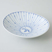 西海陶器 十草蘭 楕円皿 中 71009 5個（直送品）
