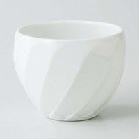 西海陶器 白磁 デザートカップ 斜め彫 44176 5個（直送品）