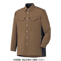 ミドリ安全 作業服 春夏 長袖 シャツ GS2704 上 ブラウン M 3120393304 1点（直送品）