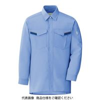 ミドリ安全 作業服 春夏 長袖 シャツ VES2373 上 サックス 5L 3120138709 1点（直送品）