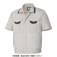 ミドリ安全 作業服 春夏 半袖 ブルゾン GS671 上 シルバーグレー 3L 3120390507 1点（直送品）