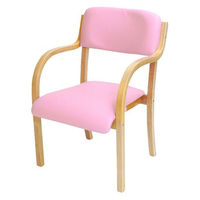 ネットフォース ダイニングチェア 介護用椅子 シエル 組立品 ピンク 介護施設 福祉用 ETV-3-AW 1脚（直送品）