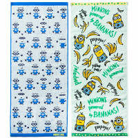 【アウトレット】ミニオン フェイスタオル2柄×各1セット ジャガード 1袋（2枚：2柄×各1） 丸眞