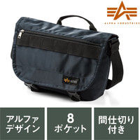 サンワダイレクト 一眼レフカメラバッグ/ショルダーバッグ（アルファデザイン・Lサイズ・ネイビー） 200-DGBG017NV 1個（直送品）