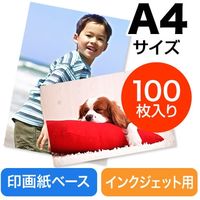 サンワダイレクト インクジェット写真印画紙（A4・100シート） 300-JP010 1個（直送品）