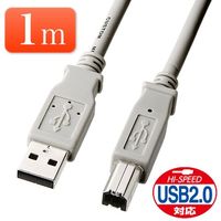 USBケーブル　USB-A（オス）USB-B（オス）　1m　USB2.0　500-USB001　サンワサプライ　1本（直送品）