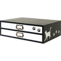 宮武製作所 猫のミニFAX台 幅350×奥行260×高さ110mm FX-05C 1台（直送品）
