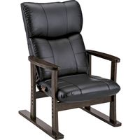 宮武製作所 スーパーソフトレザー高座椅子-大河- ブラック YS-D1800HR_BK 1脚（直送品）