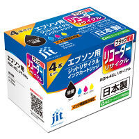 エプソン（EPSON）用 リサイクルインク JIT-ERDHBL4P ブラック増量＋3色 （RDH-4CL） 1パック（4色入）