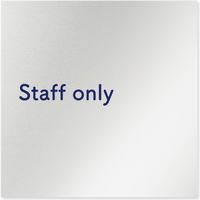 フジタ 医療機関向けルームプレート（室名札） アルミ 正方形 Staff Only 1枚（直送品）