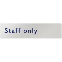 フジタ 医療機関向けルームプレート（室名札） アルミ 長方形 Staff Only 1枚（直送品）