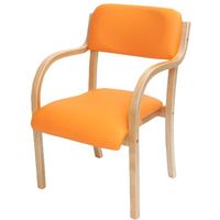 ネットフォース ダイニングチェア 介護用椅子 シエル 完成品 オレンジ 介護施設 福祉用 ETV-1-AW 1脚（直送品）