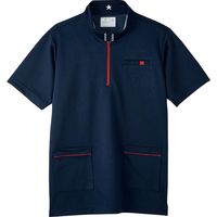 トンボ ポロシャツ ケアワークシャツ CR185 ネイビー 3L 1枚（取寄品）