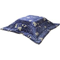 イケヒコ こたつ布団 長方形 ネコ柄 ミーニャ 幅1900×奥行2400mm ブルー 1171070040211 1枚（直送品）
