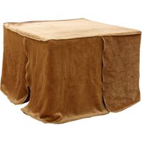 イケヒコ ハイタイプ（高脚）用こたつ中掛け毛布 洗えるハイタイプ中掛（ボックス）幅900×奥行1350×高さ650mm ブラウン  1枚（直送品）