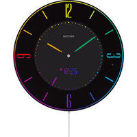 RHYTHM（リズム）イロリアＡ 置き掛け時計 [電波 カレンダー] 直径270mm 8RZ197SR02 1個（直送品）