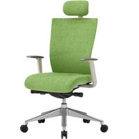 【軒先渡し】オリバー オフィスチェア ヘッドレストあり ホワイト/グリーン S・CN-71・H・AC・PH・CF-09F 1脚（直送品）