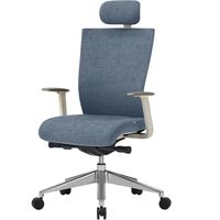 【軒先渡し】オリバー オフィスチェア ヘッドレストあり ホワイト/グレー S・CN-71・H・AC・PH・CF-09G 1脚（直送品）