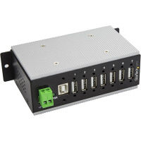 4ポート産業用USB 2.0ハブ 15kV ESD 直流7V-48V入力