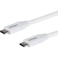 USB 2.0 Type-C ケーブル　4m　5A PD対応　USB2C5C4MW　1個　StarTech.com（直送品）