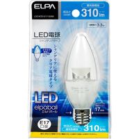 朝日電器 ＬＥＤ電球シャンデリア形Ｅ１７Ｄ色 LDC4CD-E17-G350 1個