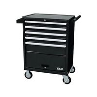 藤原産業 ローラーキャビネット(ドア付タイプ) 670×460×960mm 黒 SRC-006BK 1台 3-611-06（直送品）