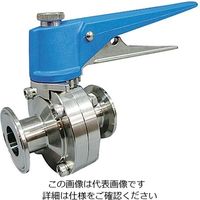 コンサス サニタリーバタフライバルブ(ショート面間) SUS304 1.5S CBE-S1-1.5S-G 1個 3-8336-02（直送品）
