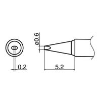 白光 マイクロはんだごて用こて先 T35-02D06 1個 3-9234-11（直送品）