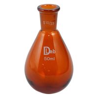 アズワン 共通摺合ナスフラスコ(茶褐色) 50mL 15/25 3-9675-04 1個（直送品）