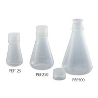 アズワン PP三角フラスコ(スクリューキャップ付) 100mL PEF100 1個 3-9954-02（直送品）